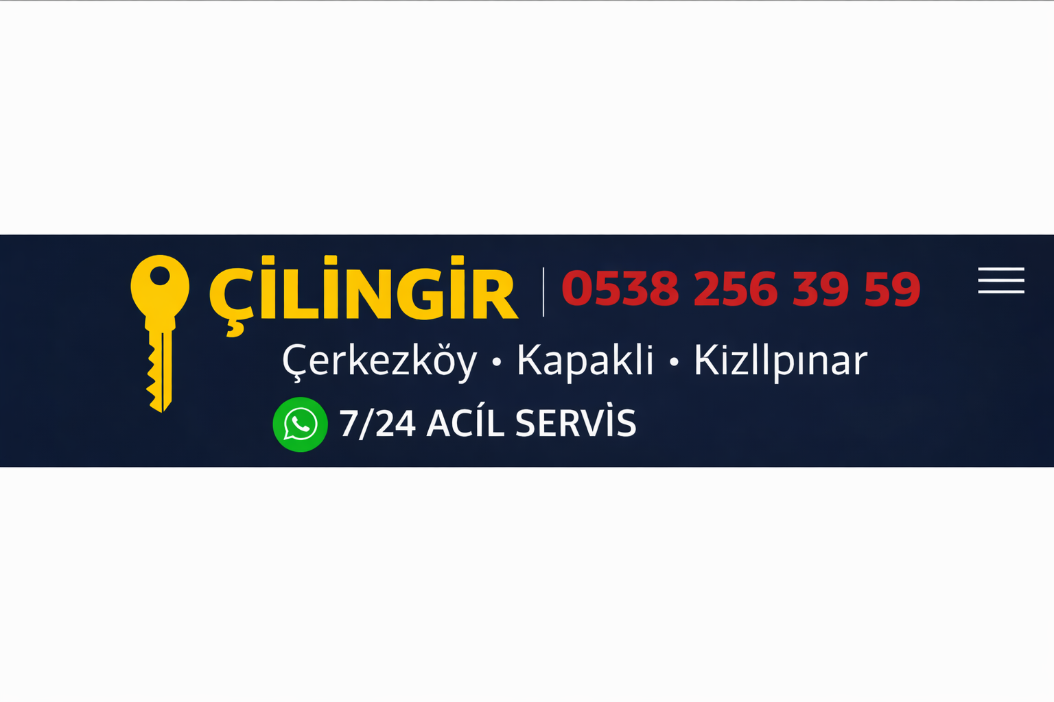 7/24 Çilingir | ☎️ 0538 256 39 59